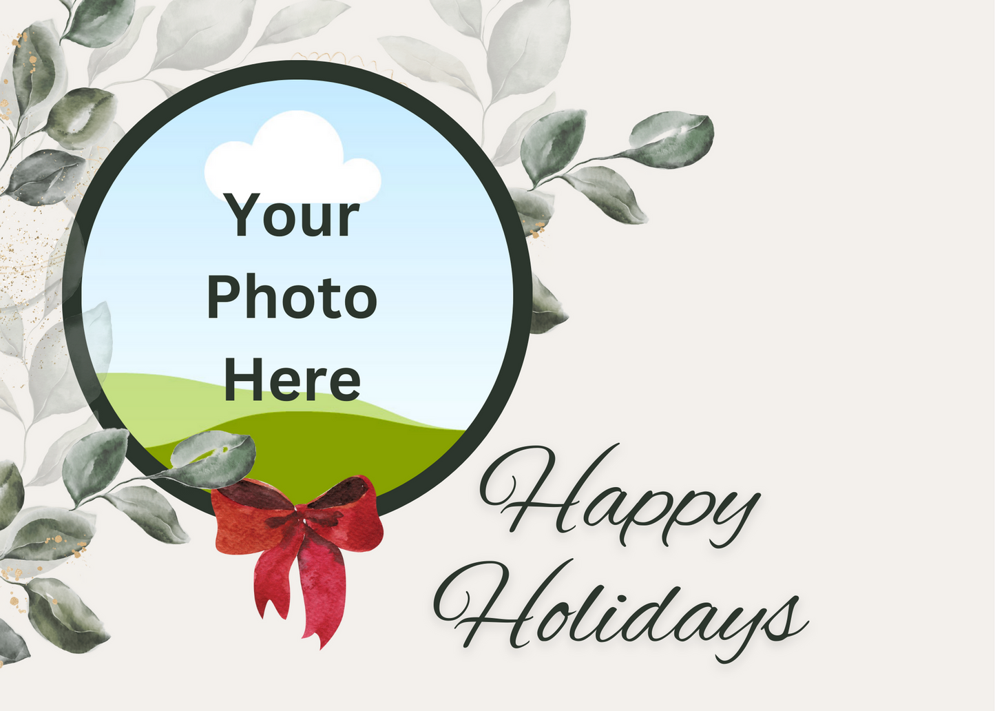 Pack Of Customizable Happy Holiday Cards- (You must provide picture)