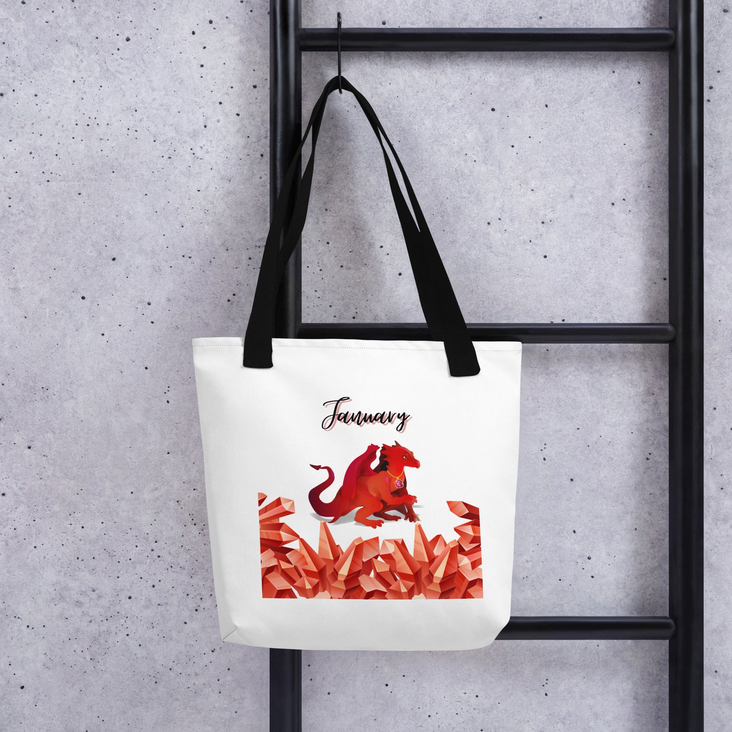 January Dragon & Crystal Tote bag