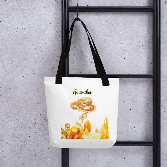 November Dragon & Crystal Tote bag