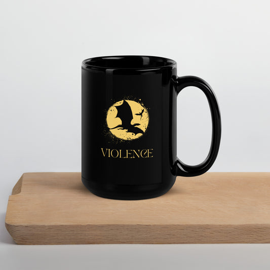 Violence Bookish Black Glossy Mug Inspired By Fourth Wing