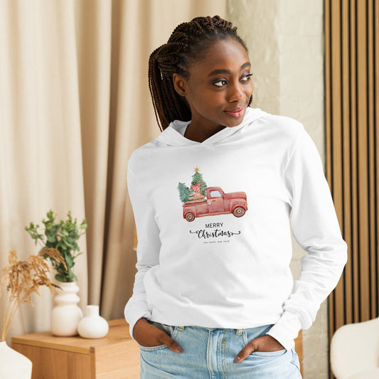 Red Truck Hooded long-sleeve tee