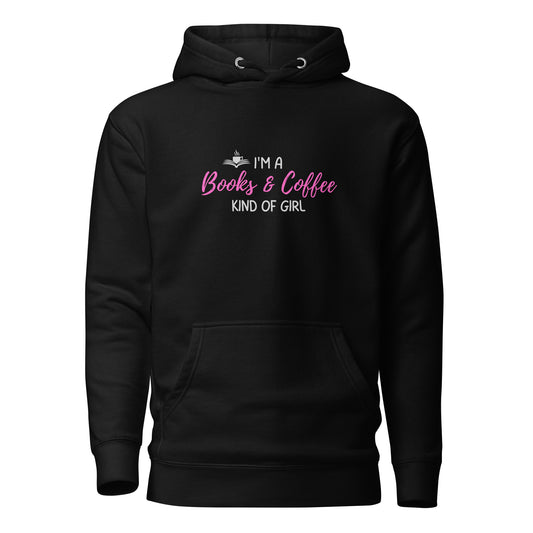 Books & Coffee Girl Unisex Hoodie