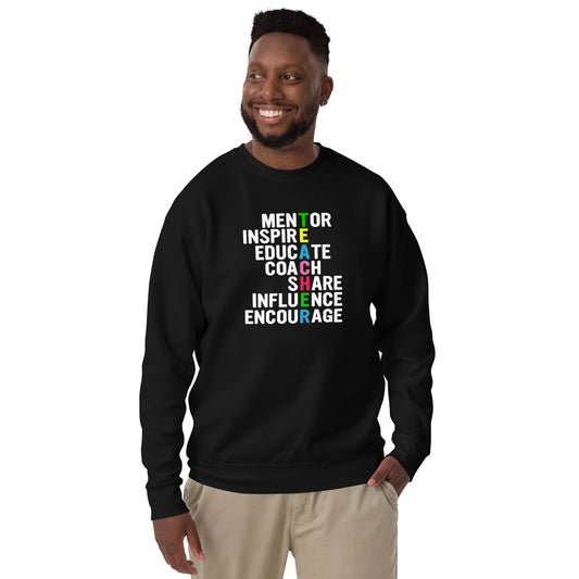 Teacher Words Unisex Premium Sweatshirt