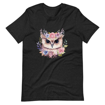 Whimsical Owl Bloom Unisex t-shirt