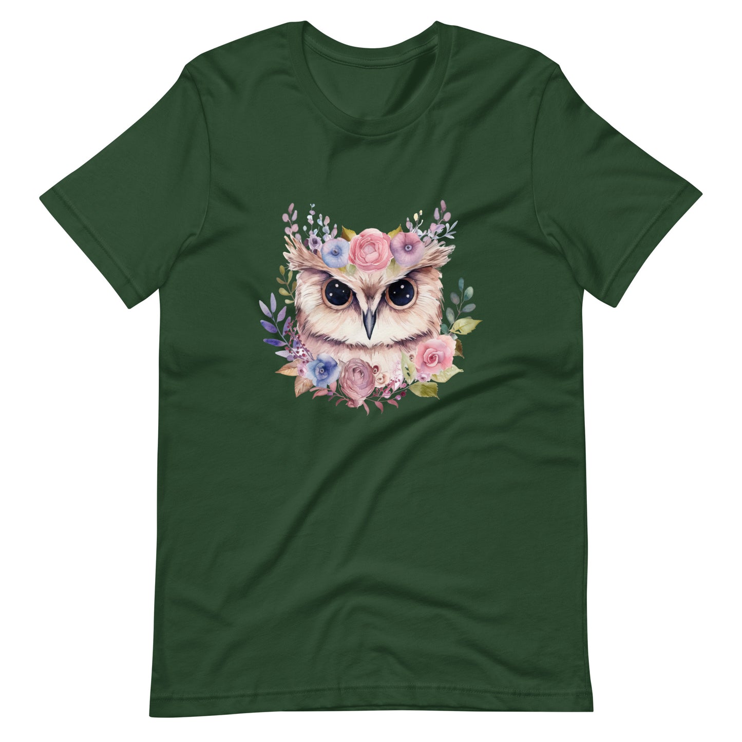 Whimsical Owl Bloom Unisex t-shirt